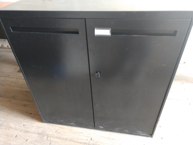 Used Black Office Storage Cabinet
